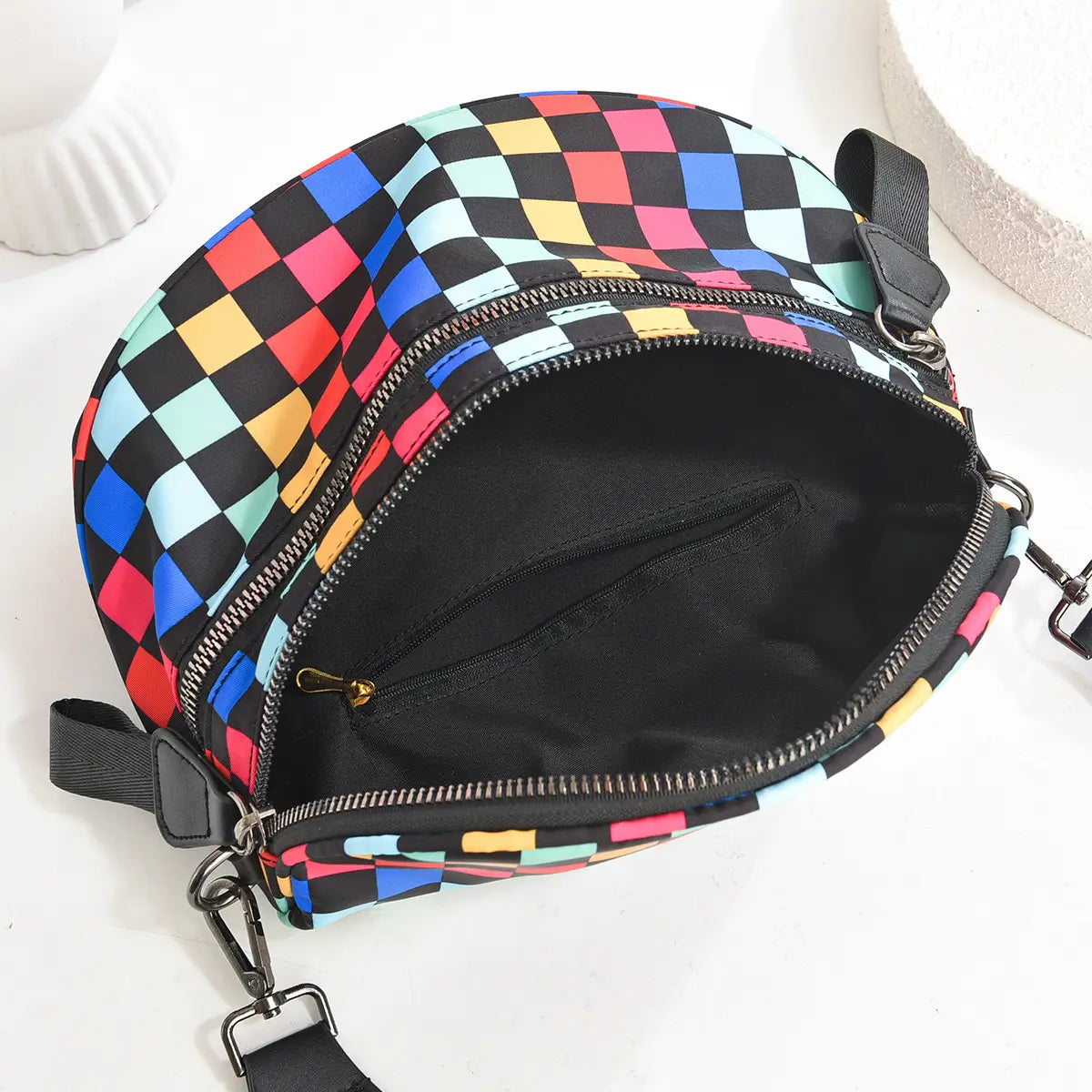 Multi-colored Oxford Checkered Crossbody/Bum Bag