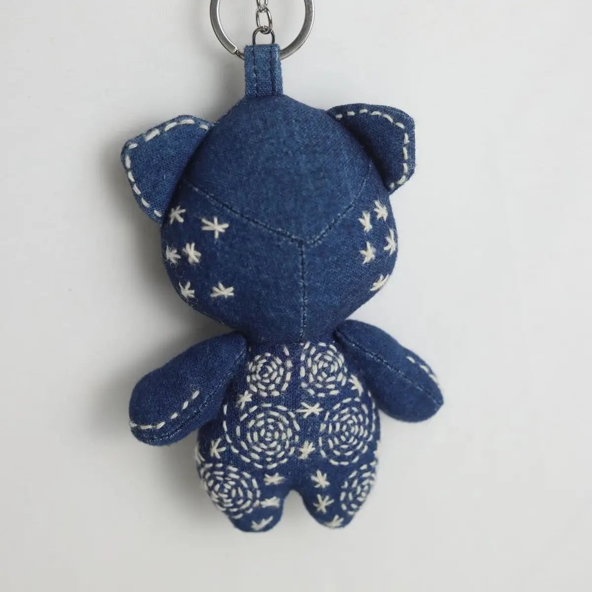 Starry Bear Denim Bag Charm