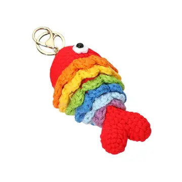 Crochet Fish Keychain Bag Charm