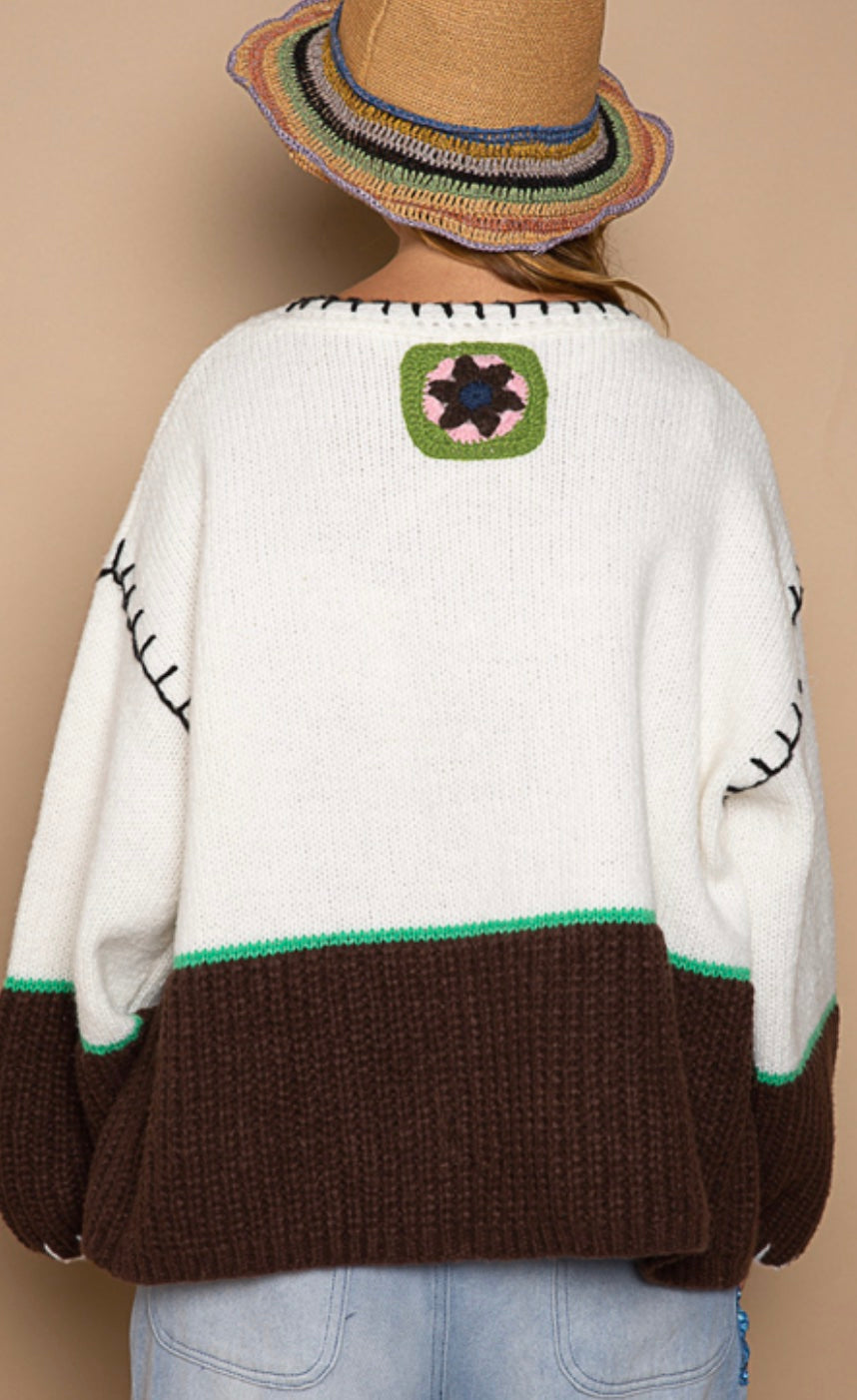 POL Two-Tone Cardigan Sweater - 50% off!