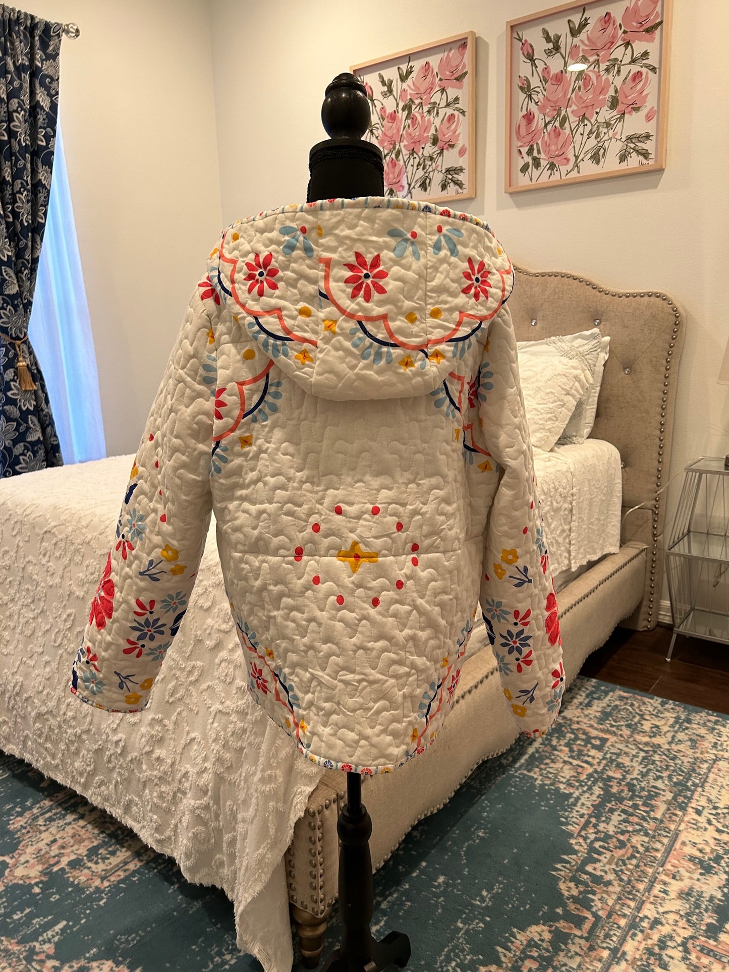 Quilted Jacket - Floral Russian Dolls