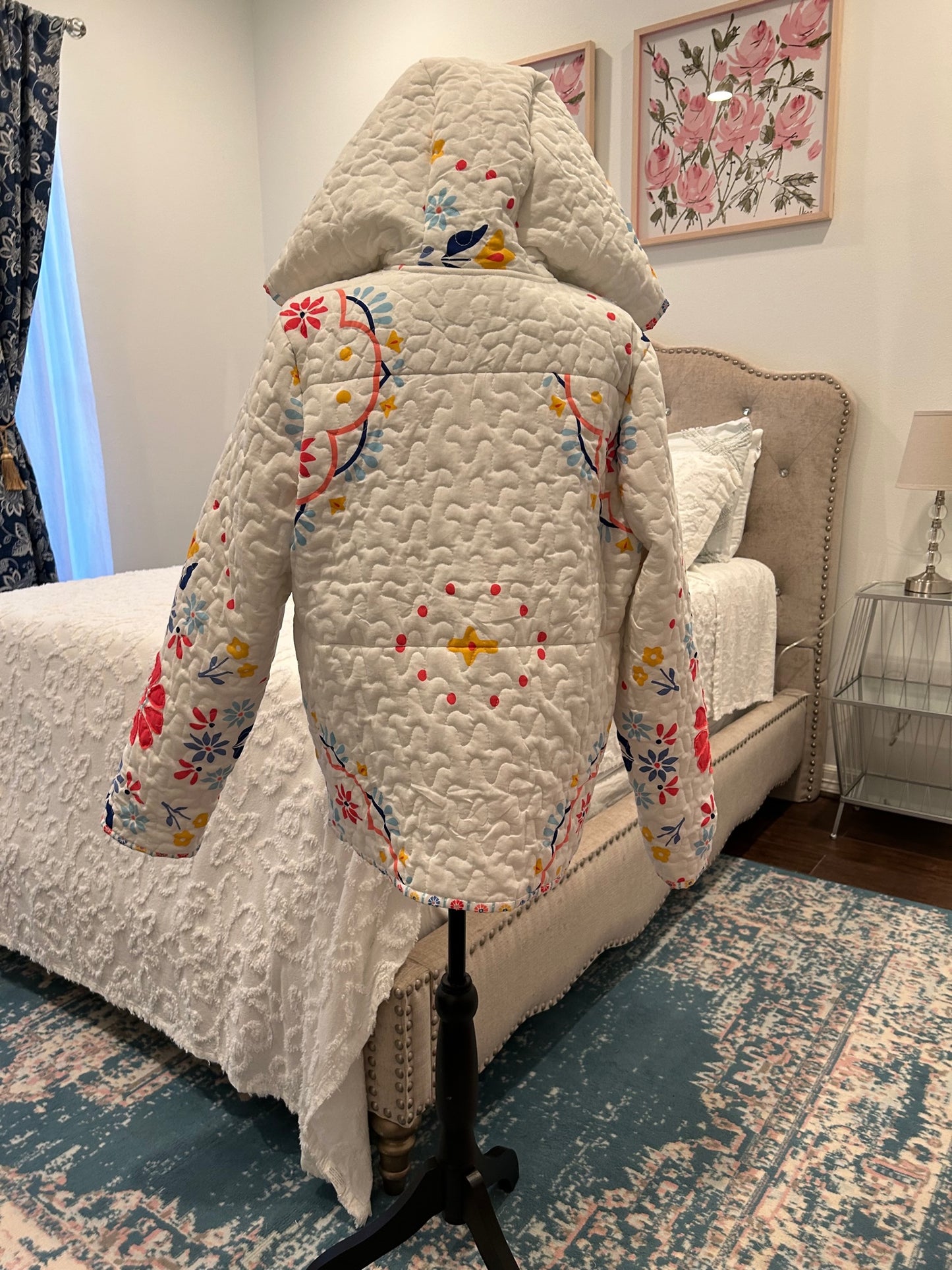Quilted Jacket - Floral Russian Dolls
