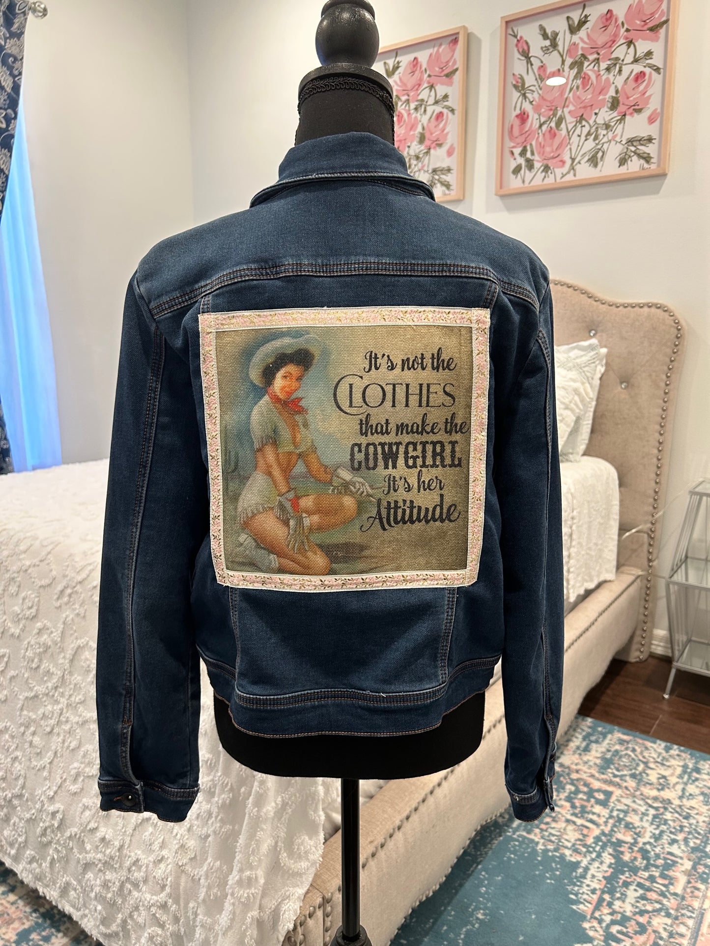 Redesigned Denim Jacket - Cowgirl Attitude