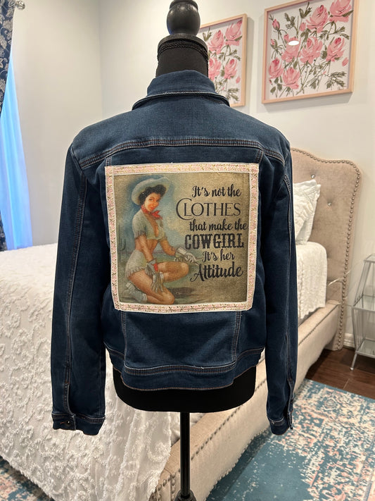 Redesigned Denim Jacket - Cowgirl Attitude