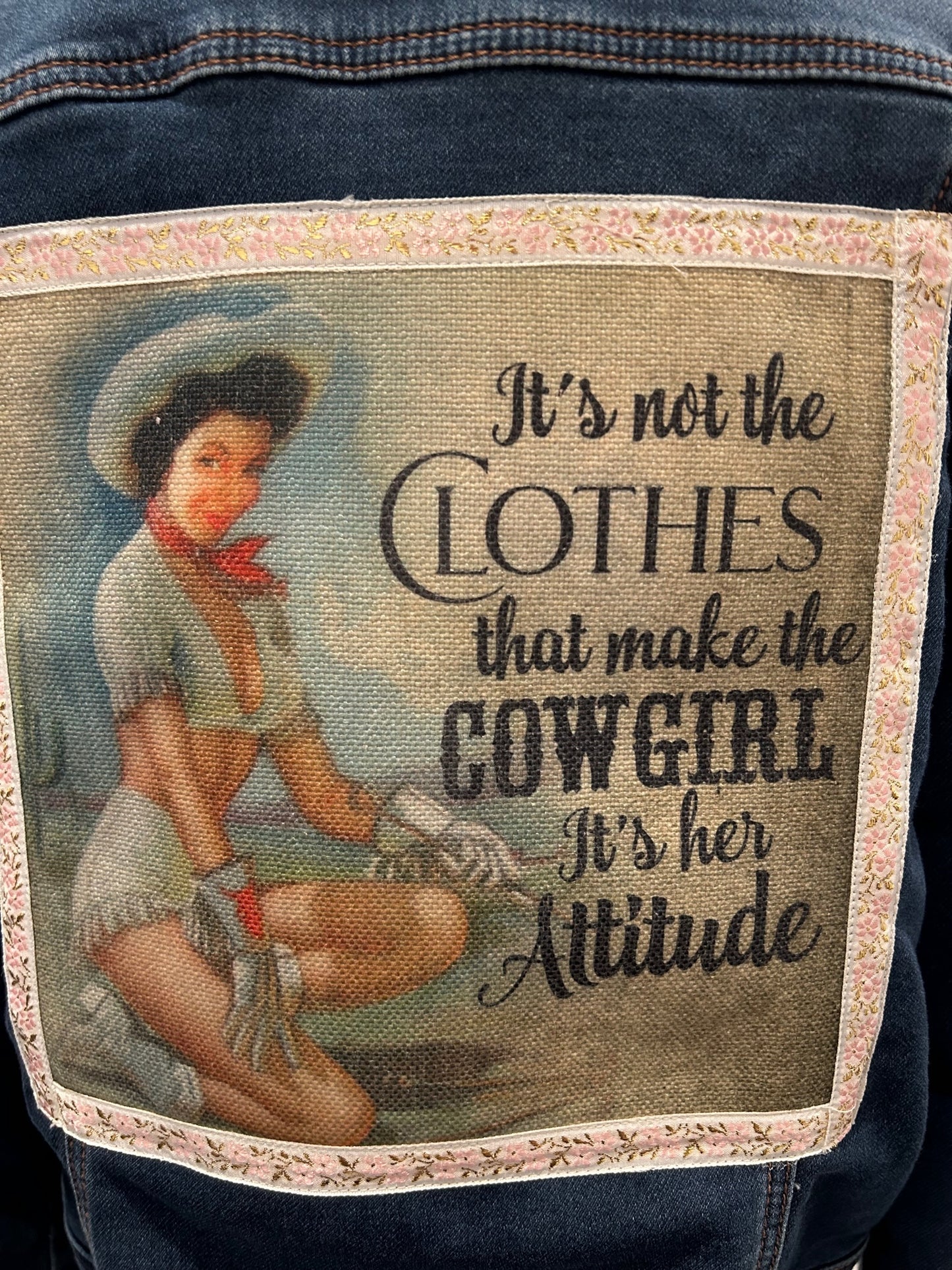 Redesigned Denim Jacket - Cowgirl Attitude