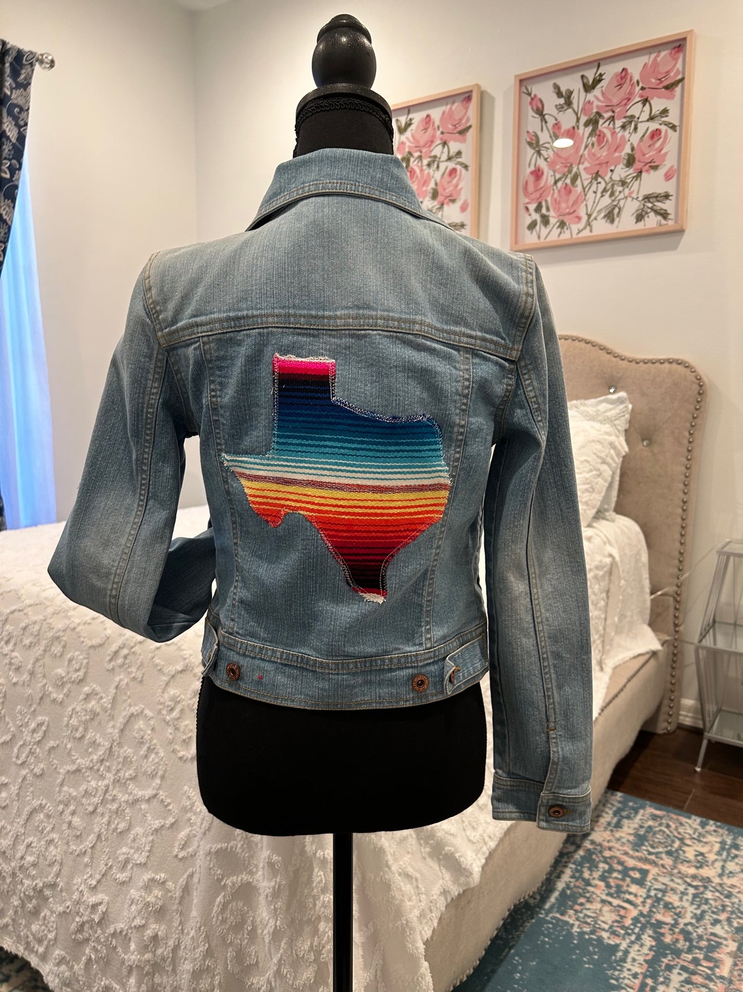 Redesigned Denim Jacket - Serape Texas