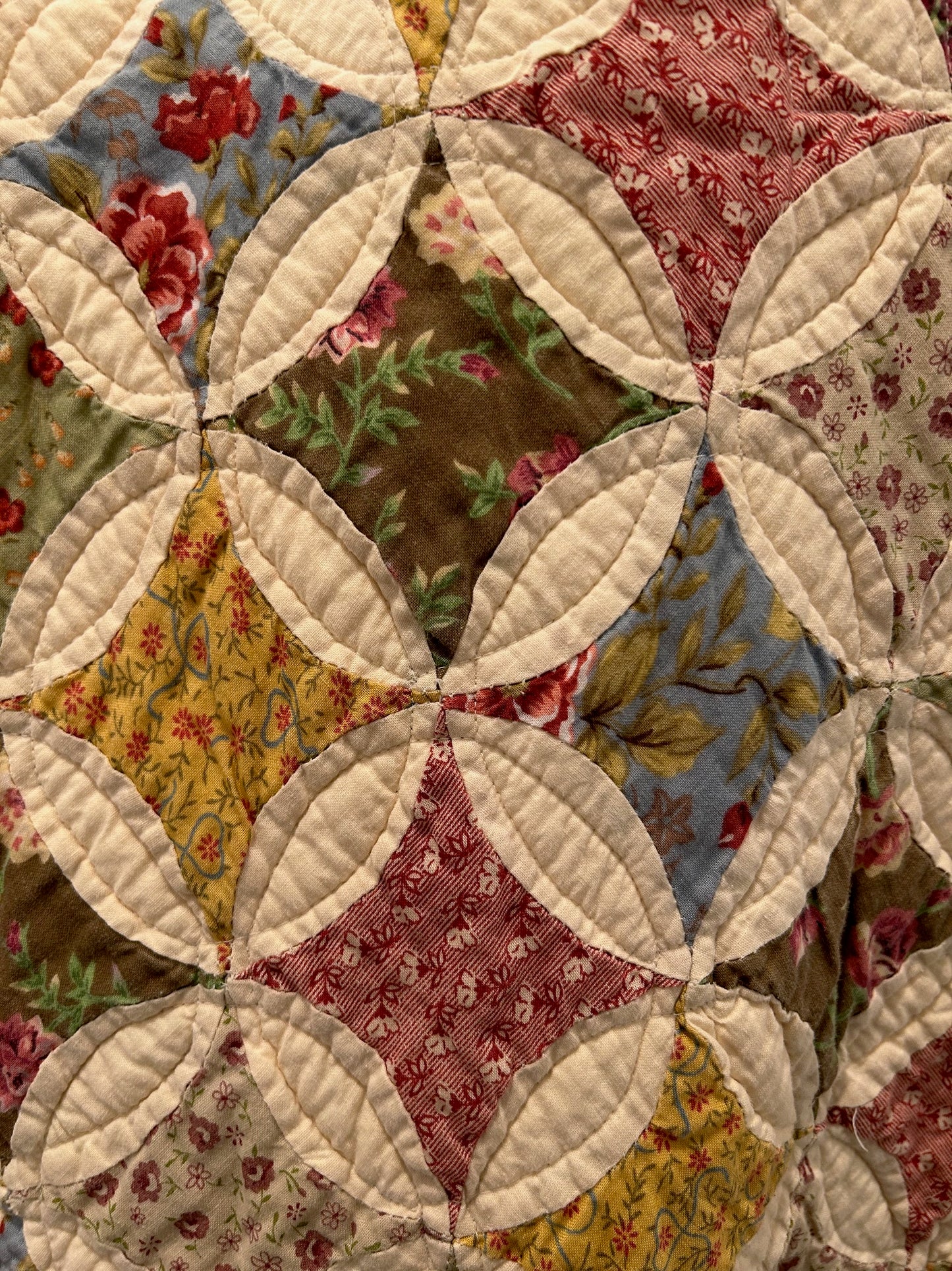 Vintage Quilted Jacket - Cathedral Windows