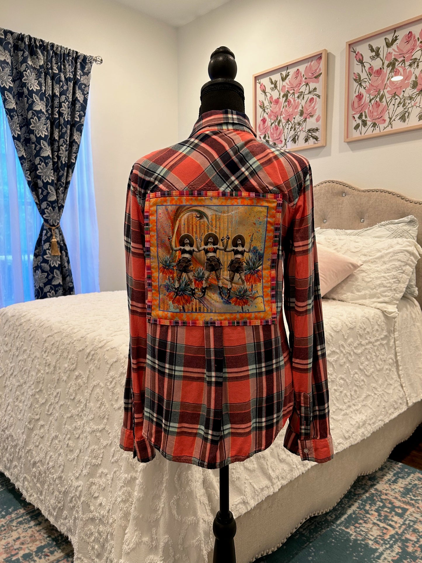 Redesigned Flannels - Three Cowgirls "Shoot 'Em Up"