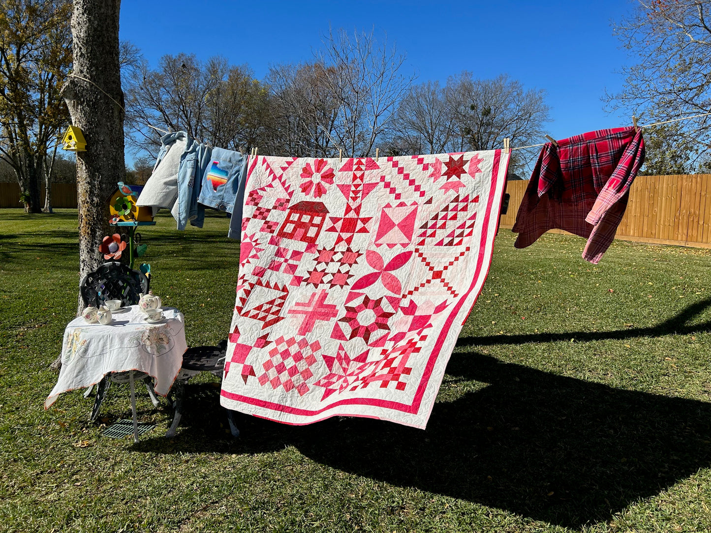 Traditional Sampler Quilt - Moda Stitch Pink