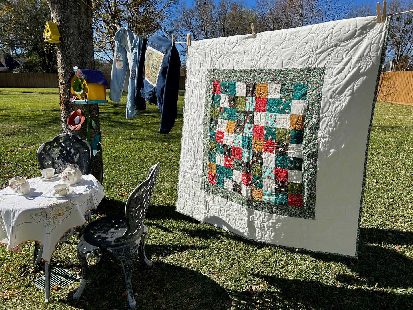 Patchwork Christmas Baby Quilt