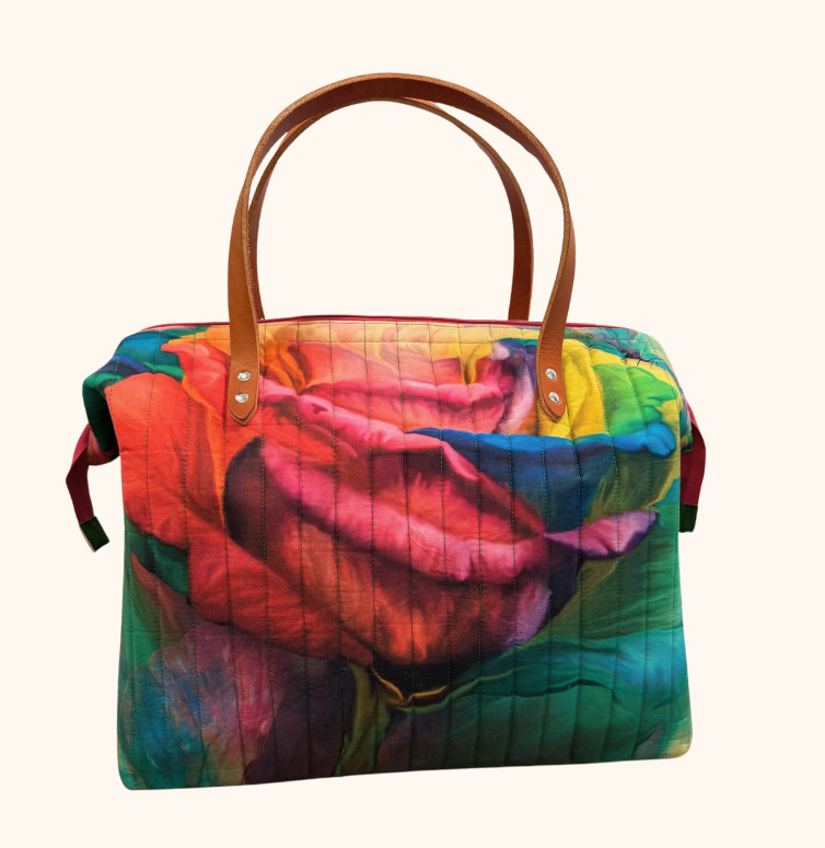 Uptown Tote - Rainbow Rose