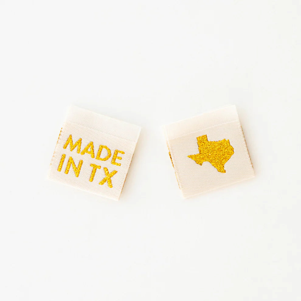 Made in Texas Gold Sewn Labels