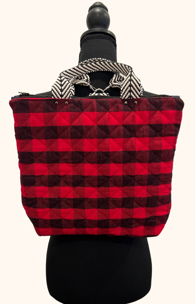 Buffalo Check Flannel Quilted Backpack