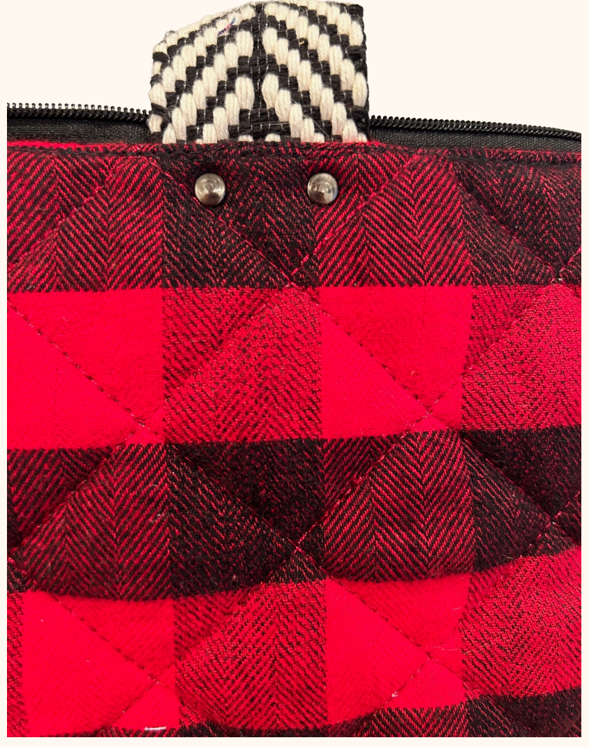 Buffalo Check Flannel Quilted Backpack