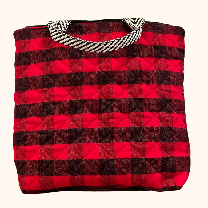 Buffalo Check Flannel Quilted Backpack