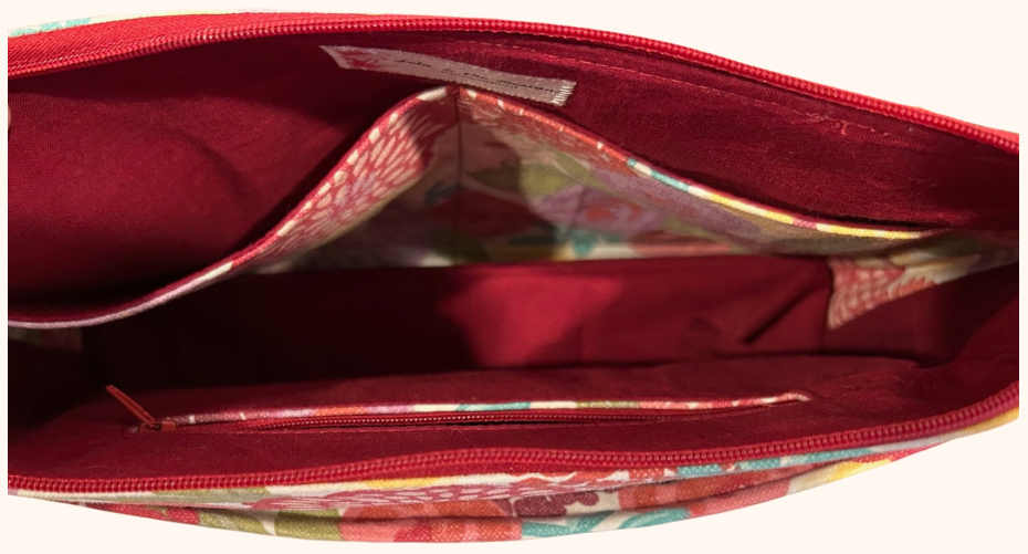 50% off! Redesigned - Crossbody Saddle Bag with exterior pocket made from Gucci coated canvas