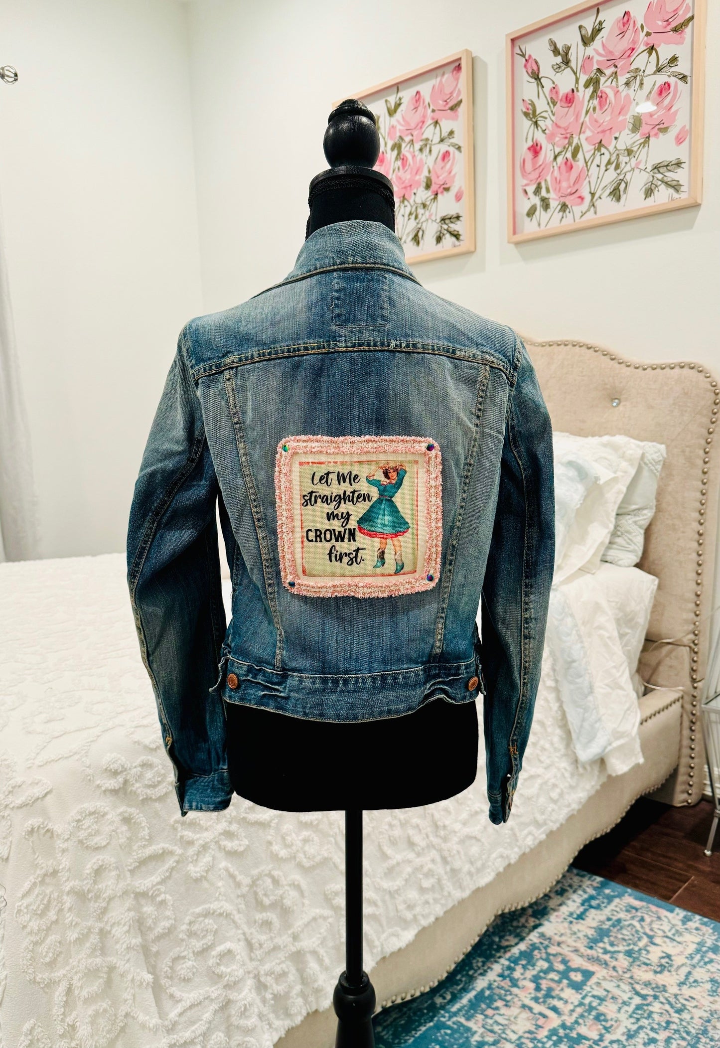 Redesigned Denim Jacket - Straighten my Crown