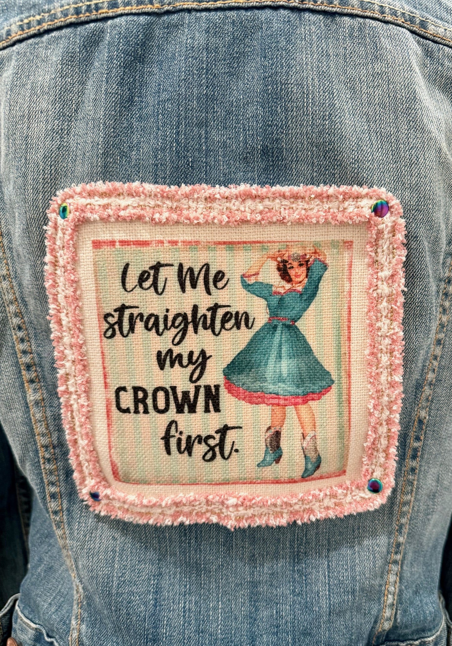 Redesigned Denim Jacket - Straighten my Crown