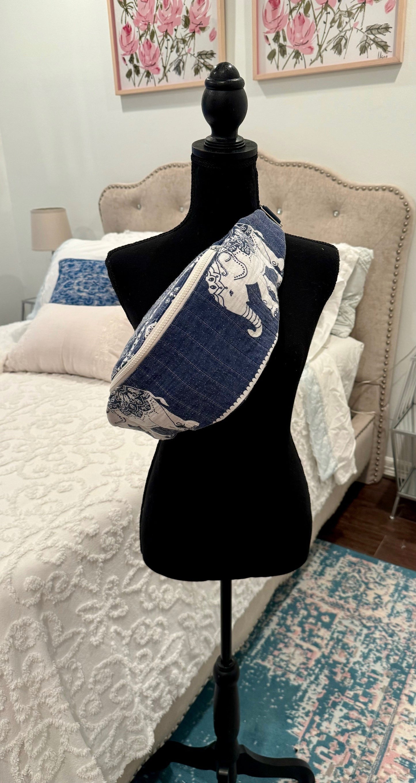 Quilted Chic - Boho Elephant Fanny Pack