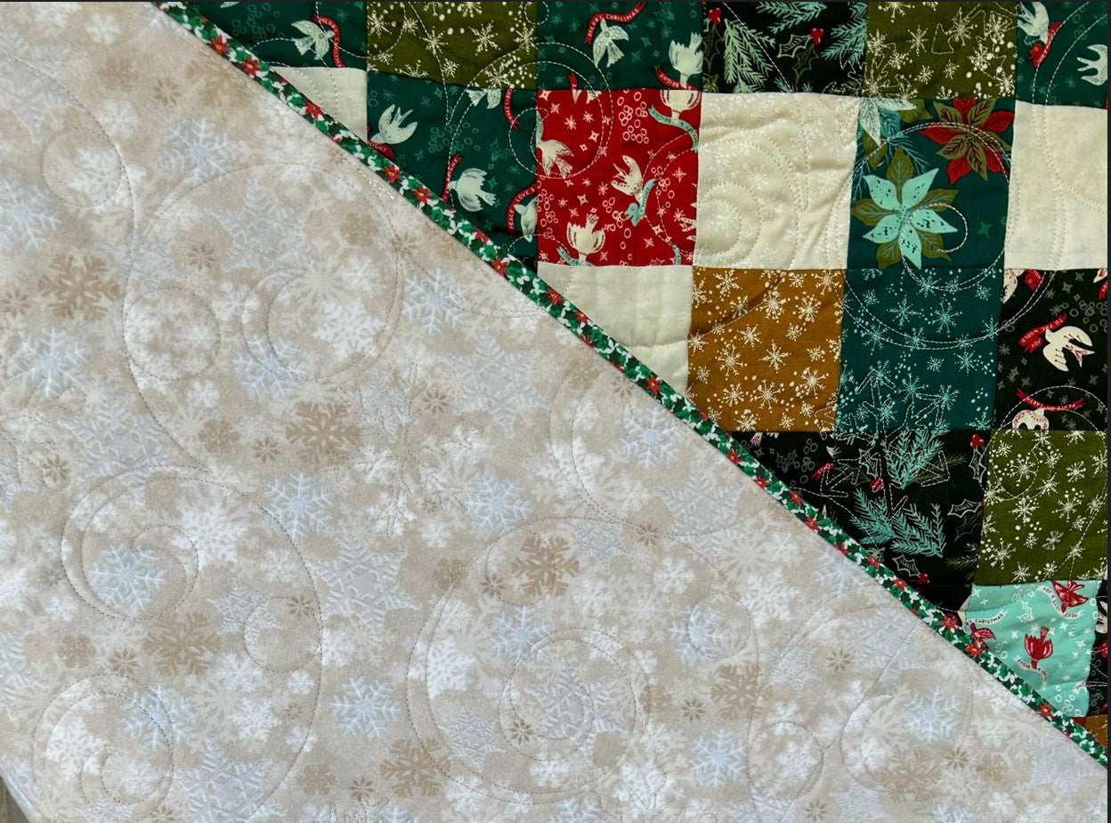 Patchwork Christmas Baby Quilt