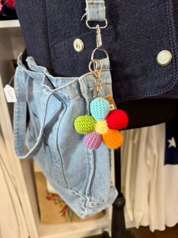 Casual Denim Shoulder Tote Bag with Crossbody Strap