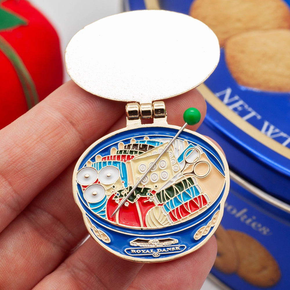 Grandma's "Tin" Sewing Kit Needle Minder