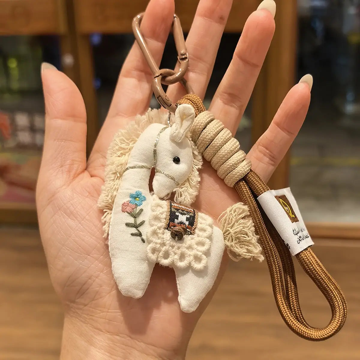 Handmade Linen Pony Bag Charm