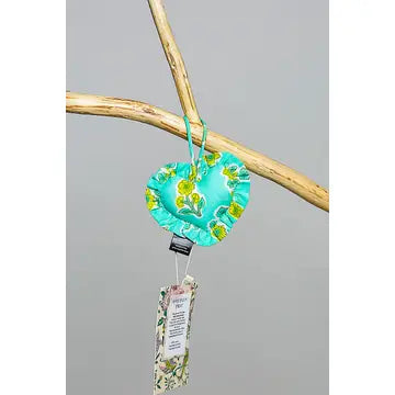 Green Heart-shaped Padded Bag Charm