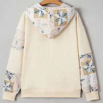 Patterned Casual Hoodie Sweatshirt