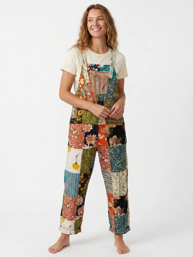Patchwork Overalls