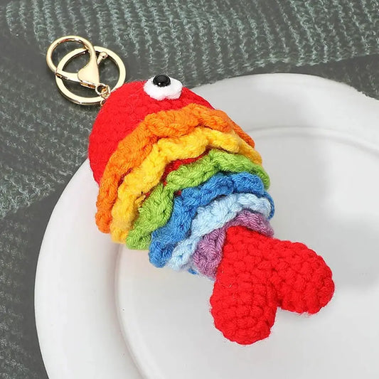 Crochet Fish Keychain Bag Charm