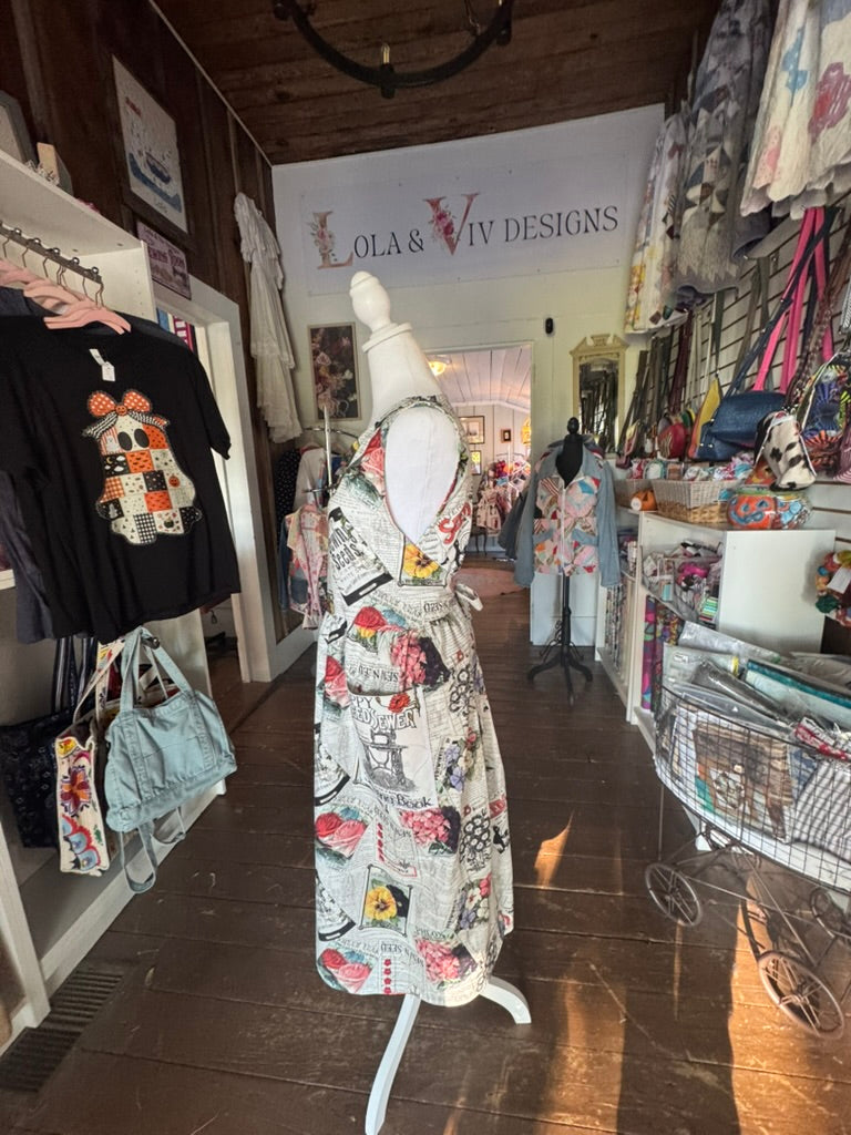 Sewing Seeds Fabric Wrap Apron/Dress