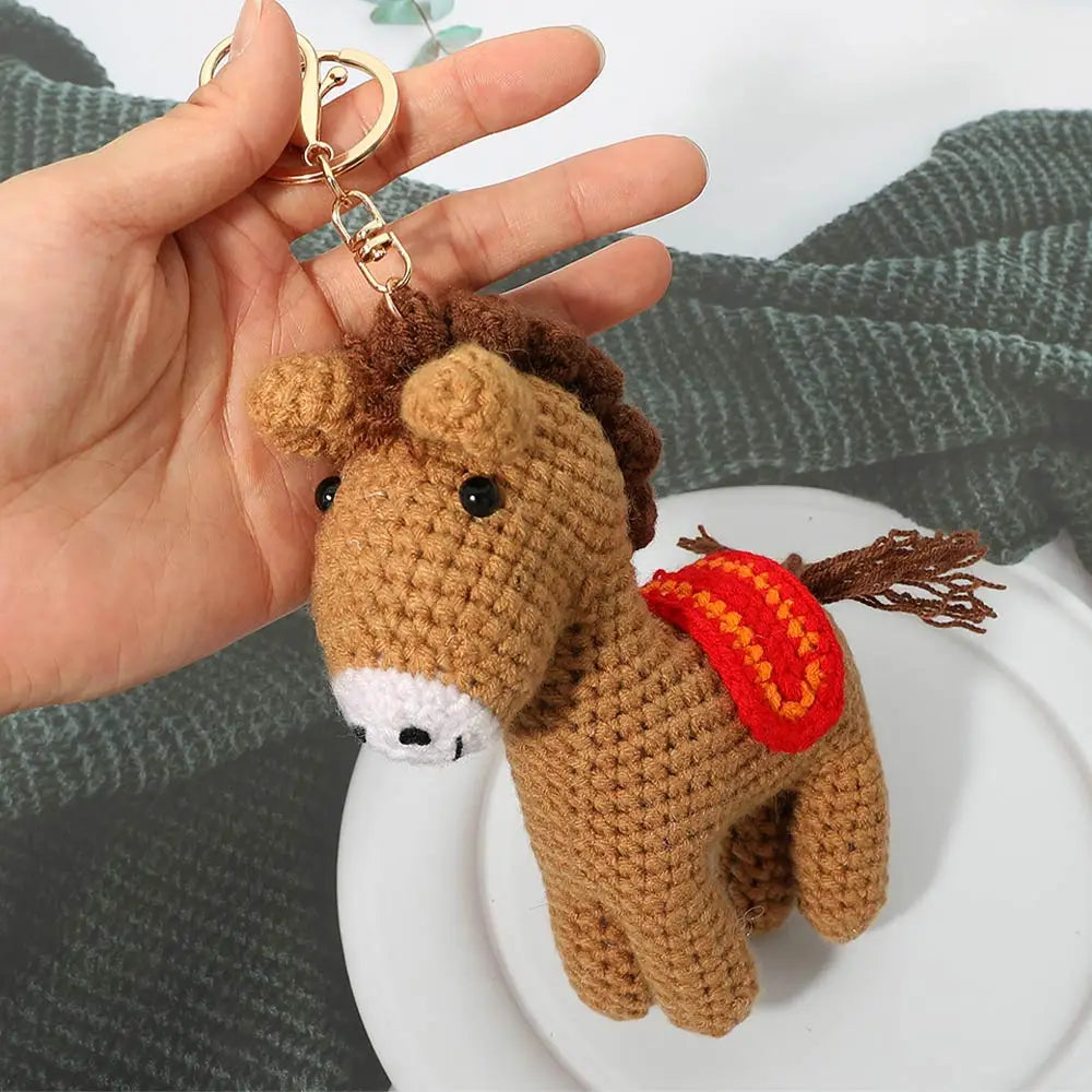 Crochet Horse Keychain Bag Charm