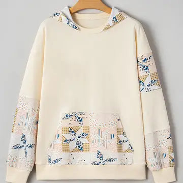 Patterned Casual Hoodie Sweatshirt