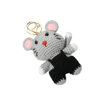 Crochet Mouse Keychain Bag Charm