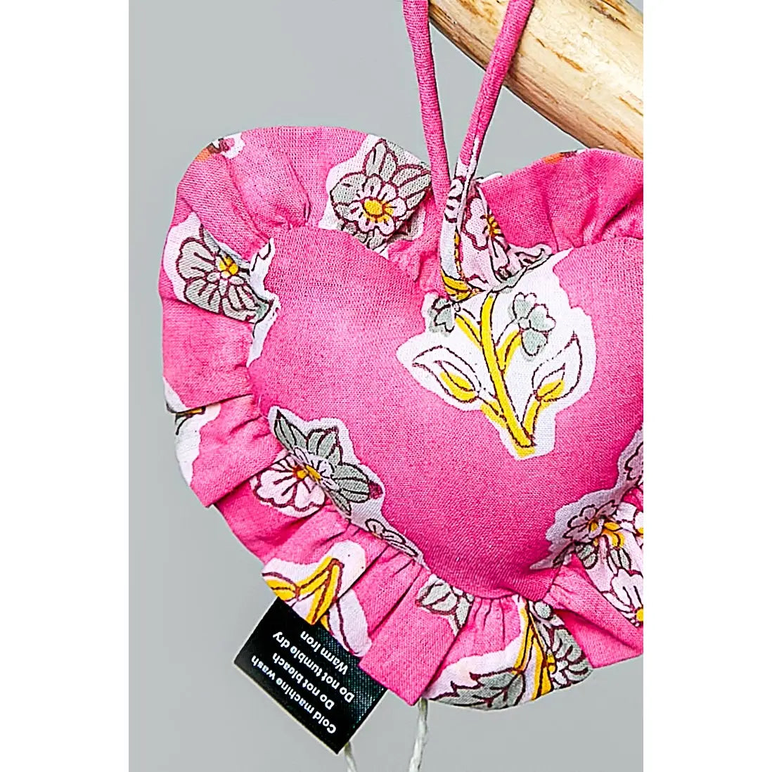 Pink Heart-shaped Padded Bag Charm