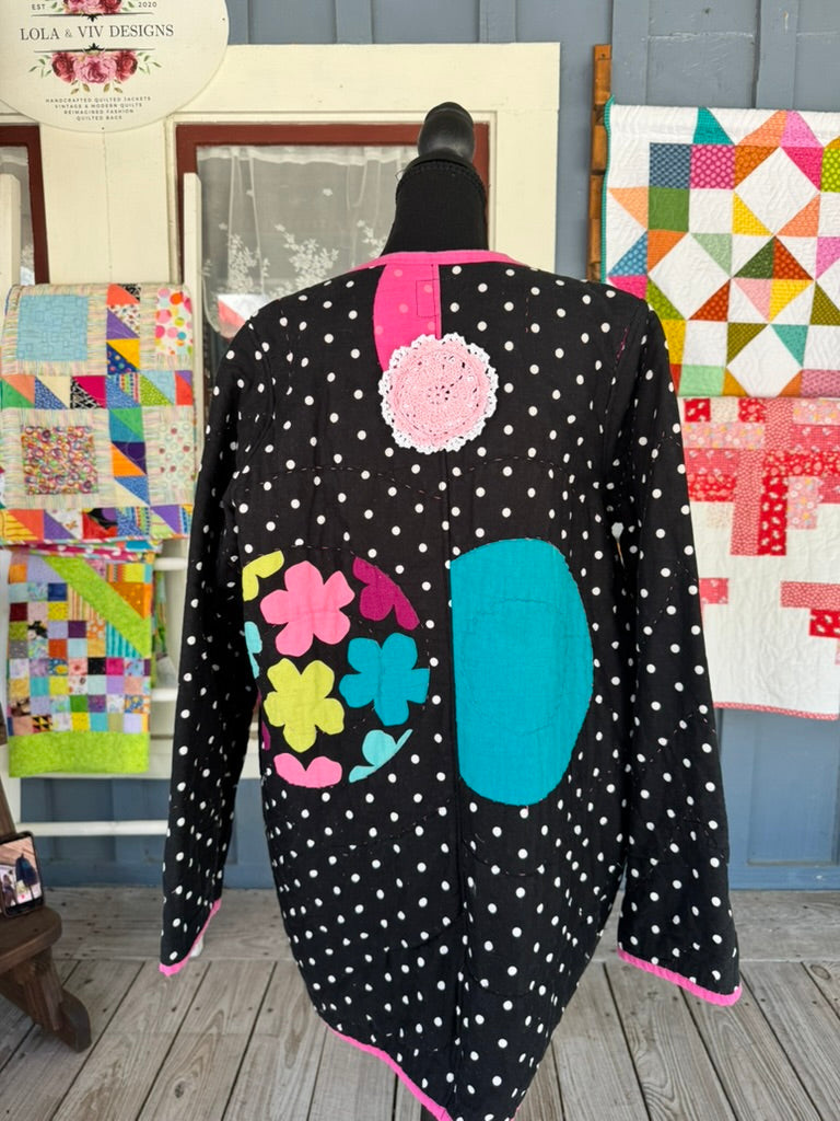 One-of-a-Kind Polka Dot Quilted Jacket