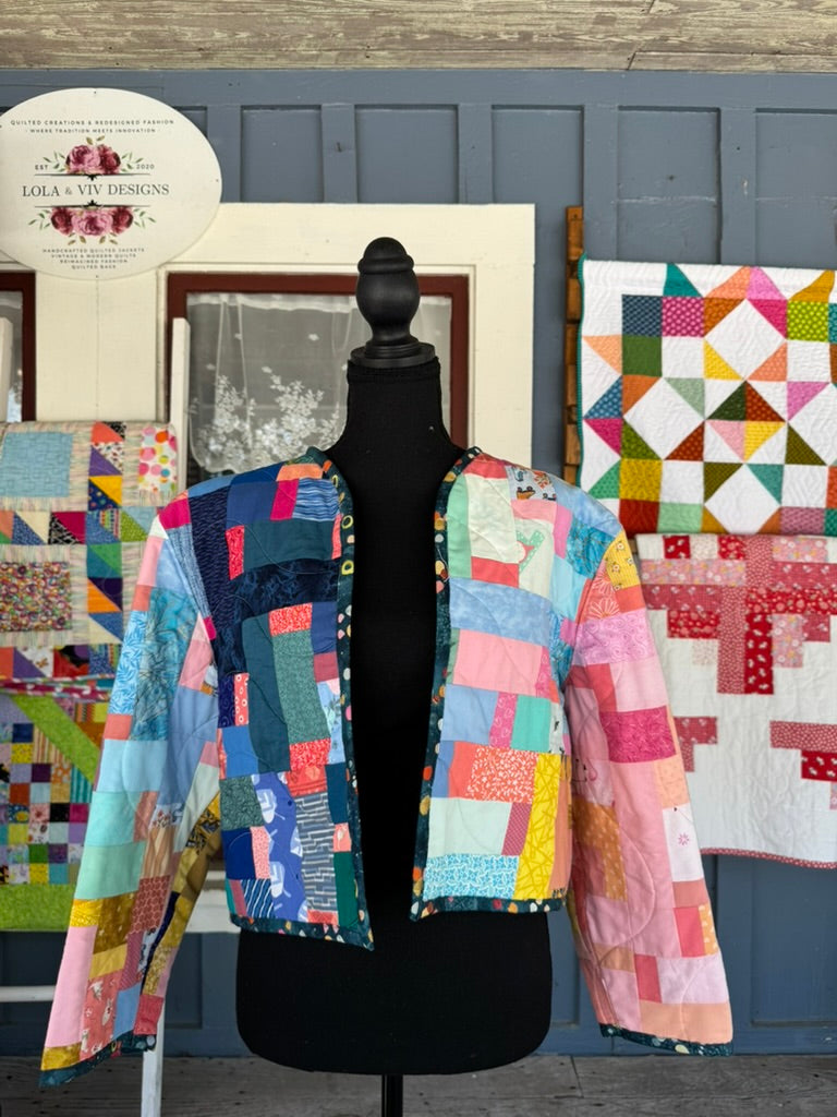 Patchwork Quilted Jacket - Cropped