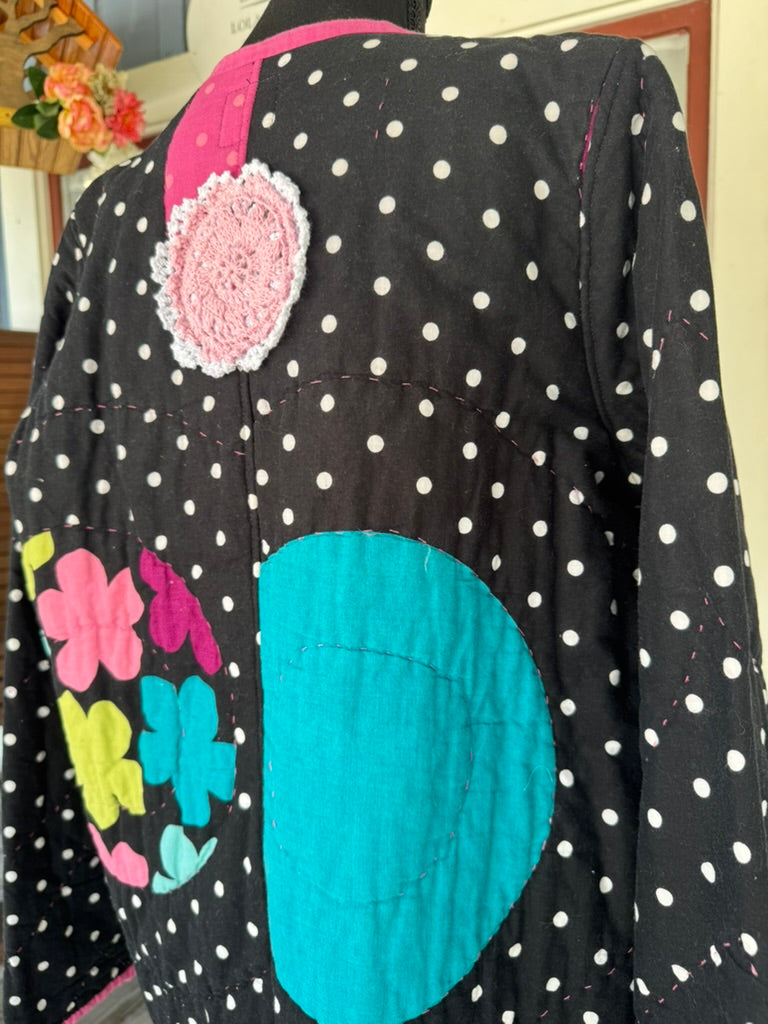 One-of-a-Kind Polka Dot Quilted Jacket