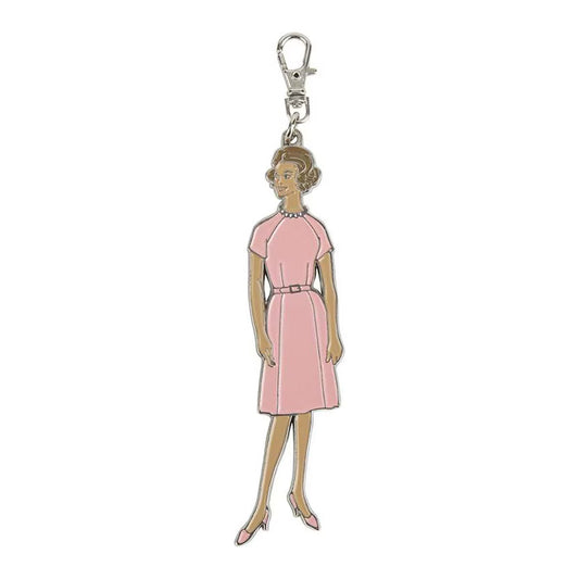 Vintage Lady in Pink Enamel Happy Charm by Lori Holt