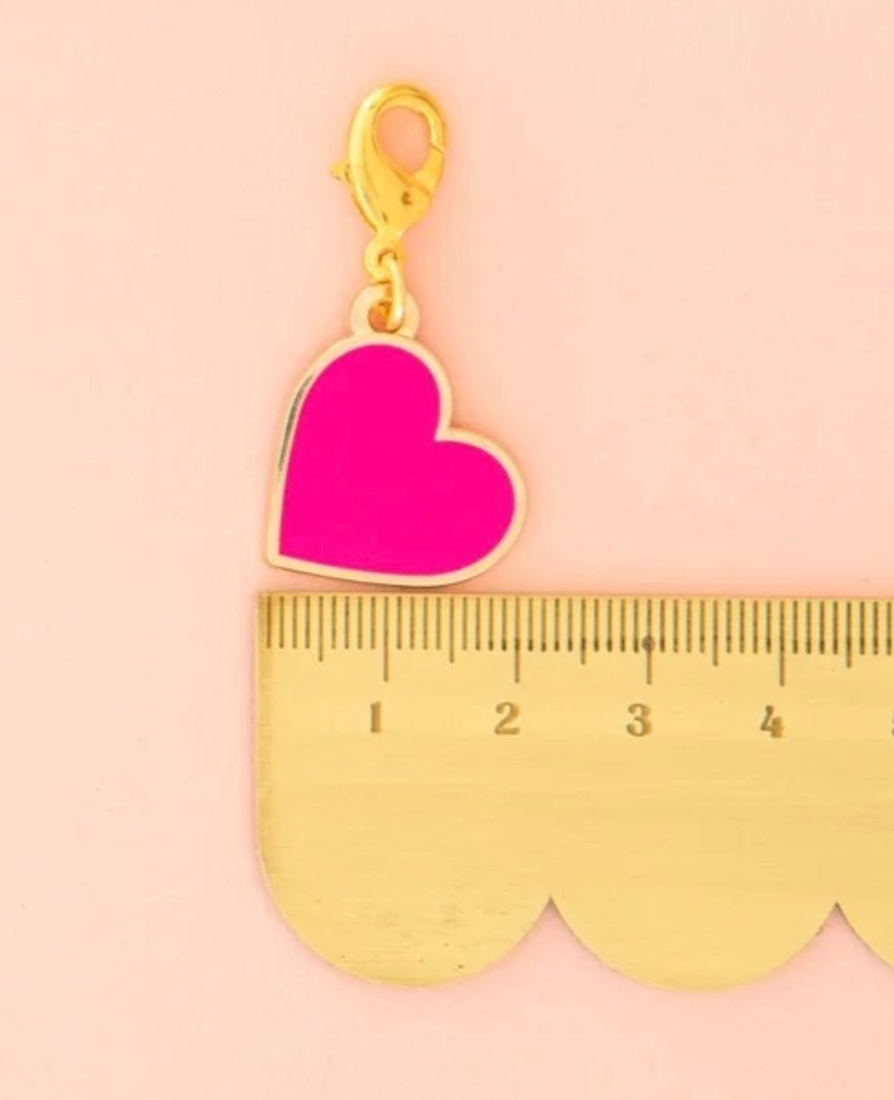 Pink Heart Zipper/Bag Charm by Sarah Hearts