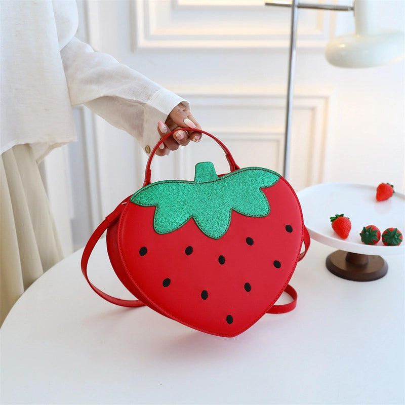 Red Kawaii Strawberry Crossbody Bag