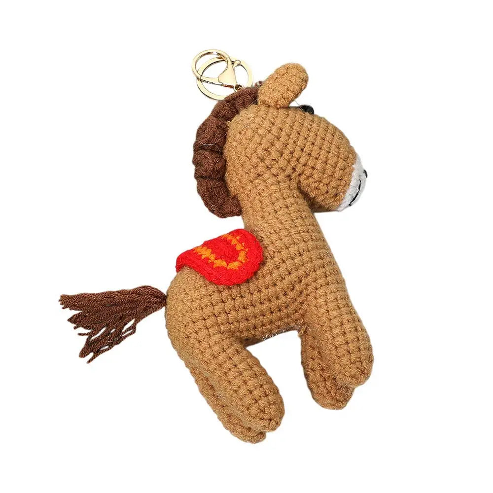 Crochet Horse Keychain Bag Charm