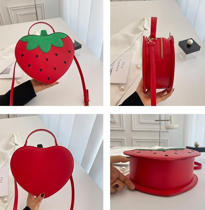 Red Kawaii Strawberry Crossbody Bag