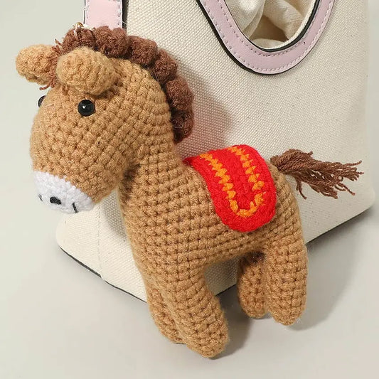 Crochet Horse Keychain Bag Charm