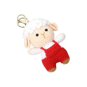 Crochet Sheep Keychain Bag Charm