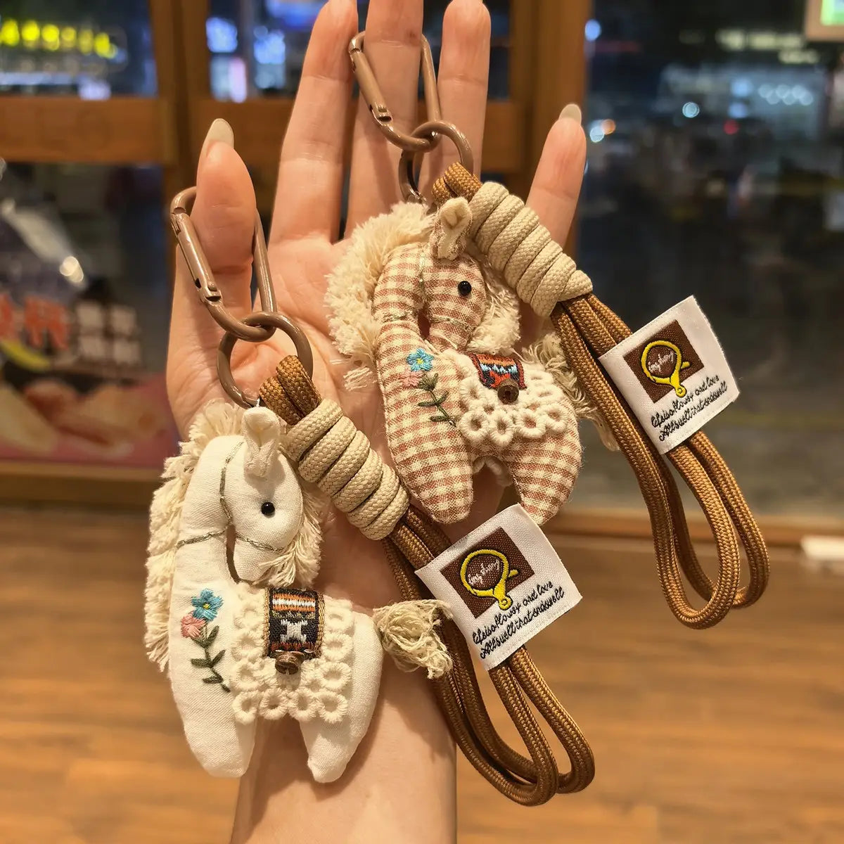 Handmade Linen Pony Bag Charm