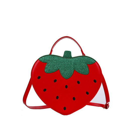 Red Kawaii Strawberry Crossbody Bag