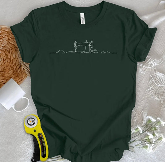 Minimalist Vintage Sewing Machine T-Shirt