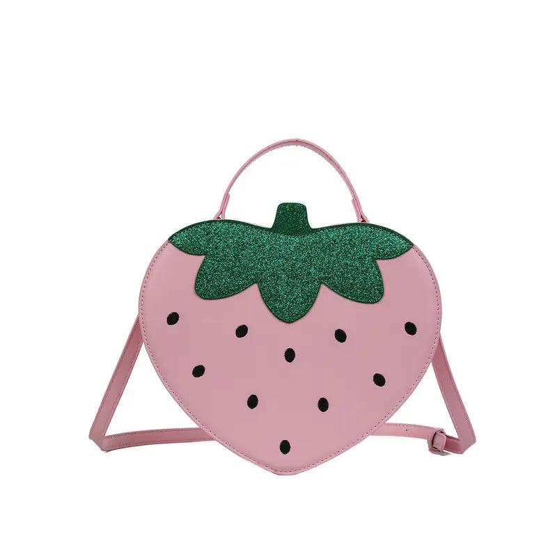 Pink Kawaii Strawberry Crossbody Bag